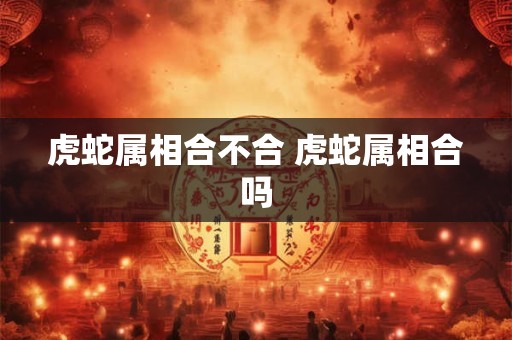 虎蛇属相合不合 虎蛇属相合吗