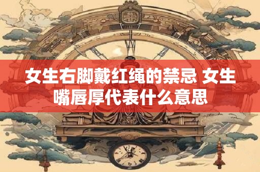 女生右脚戴红绳的禁忌 女生嘴唇厚代表什么意思