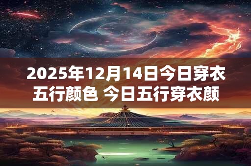 2025年12月14日今日穿衣五行颜色 今日五行穿衣颜色搭配