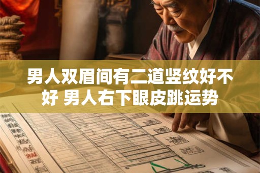 男人双眉间有二道竖纹好不好 男人右下眼皮跳运势