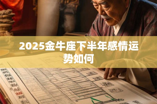 2026金牛座下半年感情运势如何