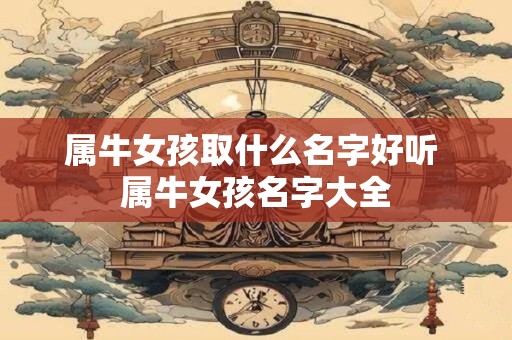 属牛女孩取什么名字好听 属牛女孩名字大全