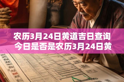 农历3月24日黄道吉日查询 今日是否是农历3月24日黄道吉日