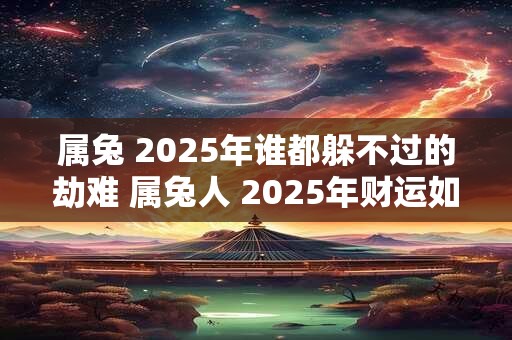 属兔 2025年谁都躲不过的劫难 属兔人 2025年财运如何