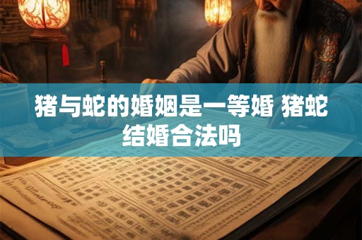 猪与蛇的婚姻是一等婚 猪蛇结婚合法吗
