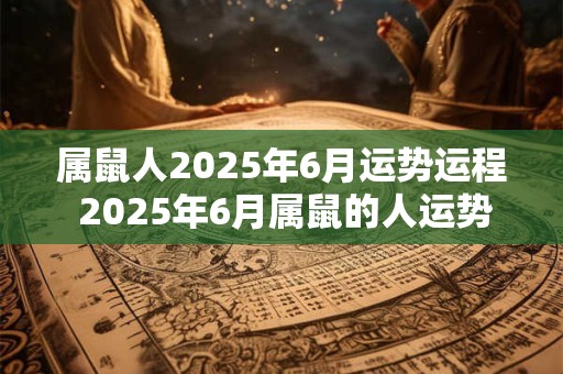 属鼠人2025年6月运势运程 2025年6月属鼠的人运势如何有什么变化和注意事项