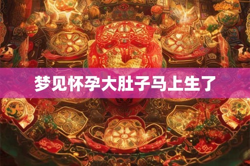 梦见怀孕大肚子马上生了