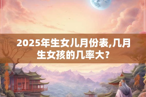 2025年生女儿月份表,几月生女孩的几率大？