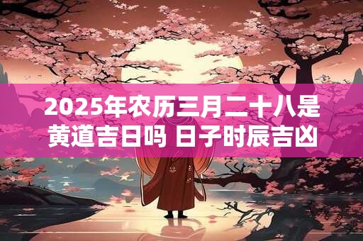 2025年农历三月二十八是黄道吉日吗 日子时辰吉凶