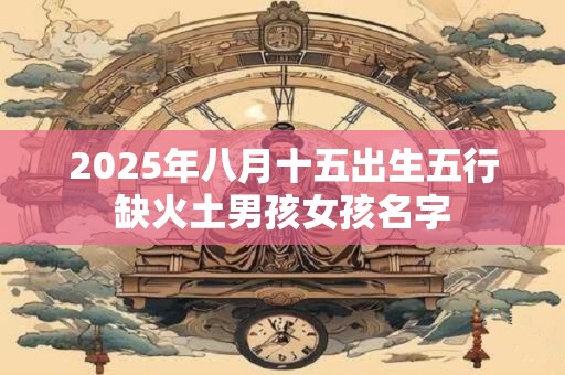 2025年八月十五出生五行缺火土男孩女孩名字