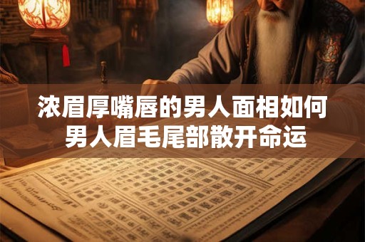 浓眉厚嘴唇的男人面相如何 男人眉毛尾部散开命运