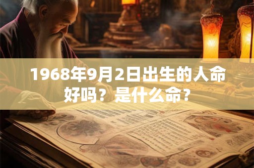 1968年9月2日出生的人命好吗？是什么命？