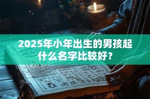 2025年小年出生的男孩起什么名字比较好? 2025年小年出生的男孩起什么名字比较好?