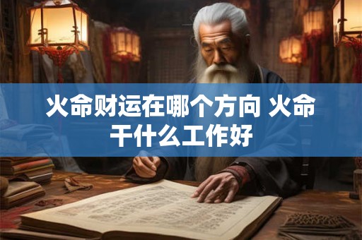 火命财运在哪个方向 火命干什么工作好