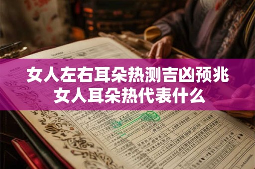 女人左右耳朵热测吉凶预兆 女人耳朵热代表什么