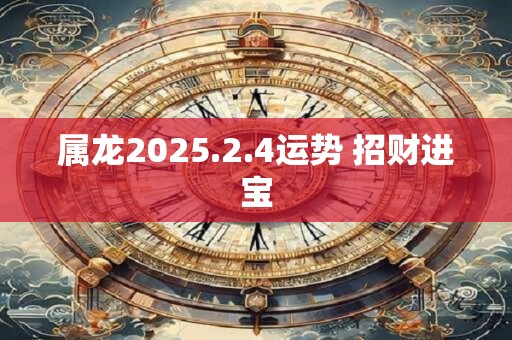 属龙2025.2.4运势 招财进宝
