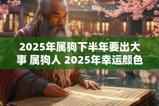 2025年属狗下半年要出大事 属狗人 2025年幸运颜色