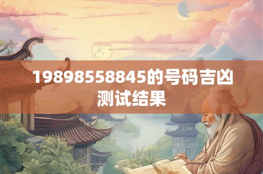 19898558845的号码吉凶测试结果