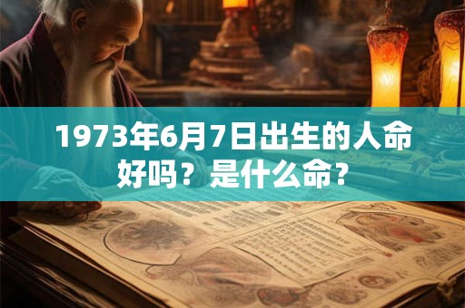 1973年6月7日出生的人命好吗？是什么命？