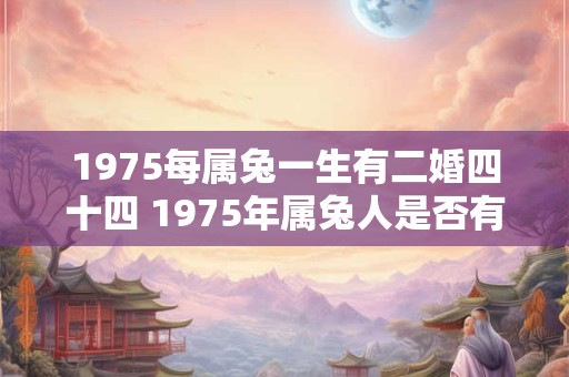1975每属兔一生有二婚四十四 1975年属兔人是否有二婚四十四