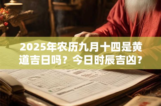 2026年农历九月十四是黄道吉日吗？今日时辰吉凶？