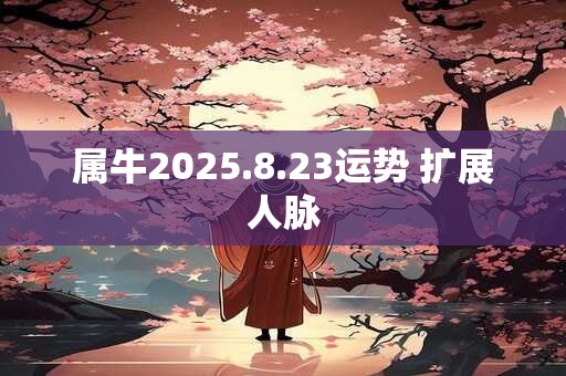 属牛2025.8.23运势 扩展人脉