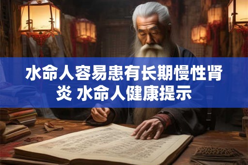 水命人容易患有长期慢性肾炎 水命人健康提示