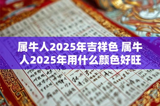 属牛人2025年吉祥色 属牛人2025年用什么颜色好旺运