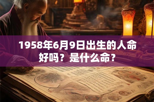1958年6月9日出生的人命好吗？是什么命？