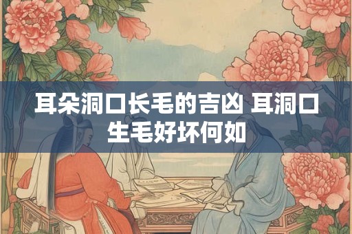 耳朵洞口长毛的吉凶 耳洞口生毛好坏何如