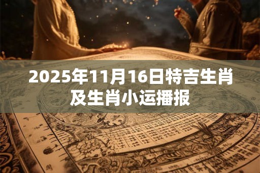 2025年11月16日特吉生肖及生肖小运播报