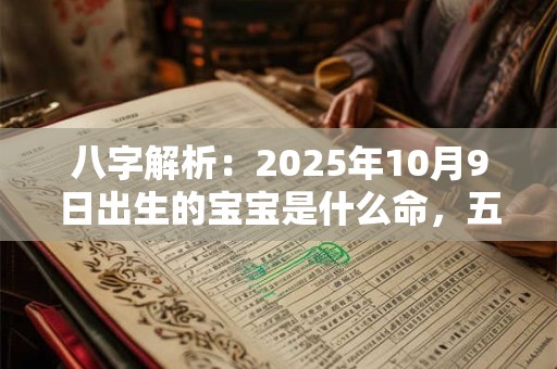 八字解析：2025年10月9日出生的宝宝是什么命，五行缺什么