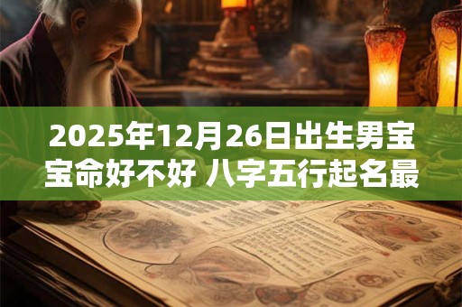 2025年12月26日出生男宝宝命好不好 八字五行起名最全款
