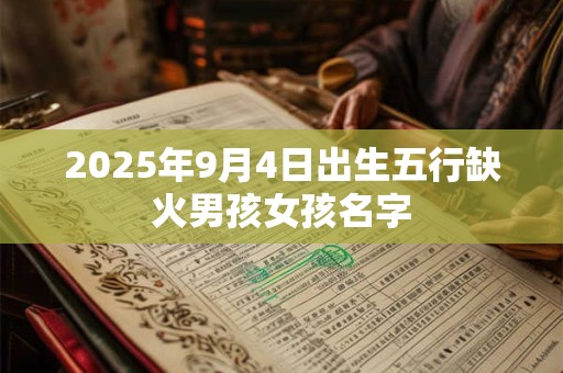 2025年9月4日出生五行缺火男孩女孩名字