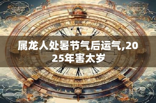 属龙人处暑节气后运气,2025年害太岁