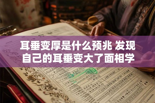耳垂变厚是什么预兆 发现自己的耳垂变大了面相学