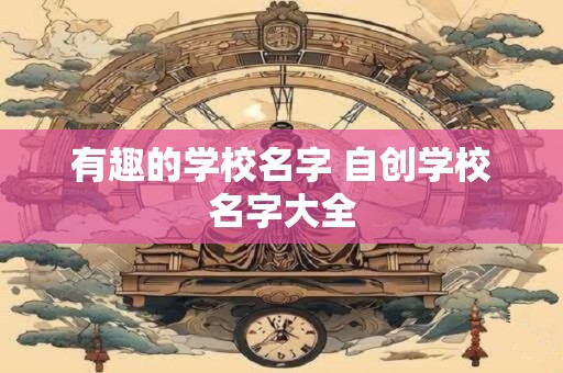 有趣的学校名字 自创学校名字大全
