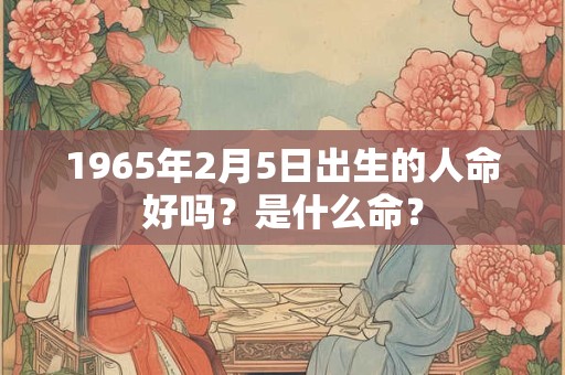 1965年2月5日出生的人命好吗？是什么命？
