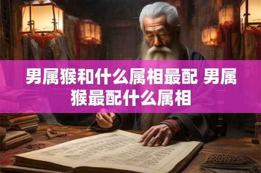 男属猴和什么属相最配 男属猴最配什么属相