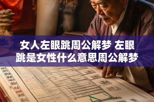 女人左眼跳周公解梦 左眼跳是女性什么意思周公解梦