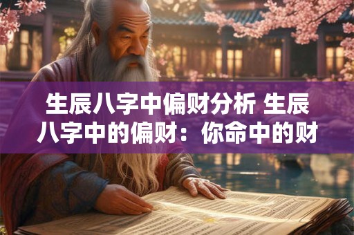 生辰八字中偏财分析 生辰八字中的偏财：你命中的财富密码