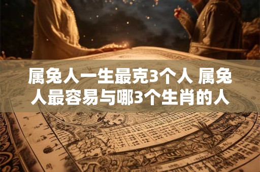 属兔人一生最克3个人 属兔人最容易与哪3个生肖的人克星