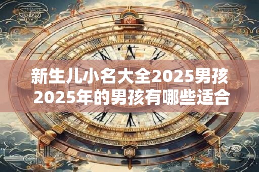 新生儿小名大全2025男孩 2025年的男孩有哪些适合作为新生儿小名的大全呢