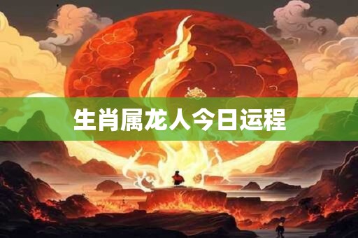 生肖属龙人今日运程