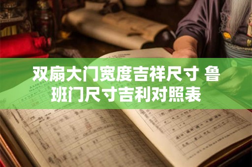 双扇大门宽度吉祥尺寸 鲁班门尺寸吉利对照表
