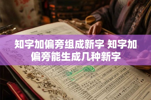 知字加偏旁组成新字 知字加偏旁能生成几种新字