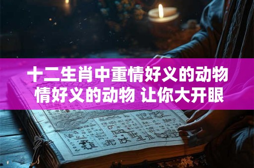 十二生肖中重情好义的动物 情好义的动物 让你大开眼界！