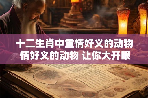 十二生肖中重情好义的动物 情好义的动物 让你大开眼界！