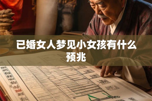 已婚女人梦见小女孩有什么预兆