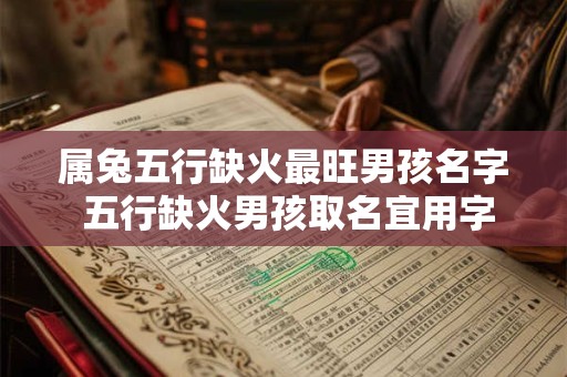 属兔五行缺火最旺男孩名字 五行缺火男孩取名宜用字